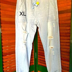 Light Blue Distressed Jeans